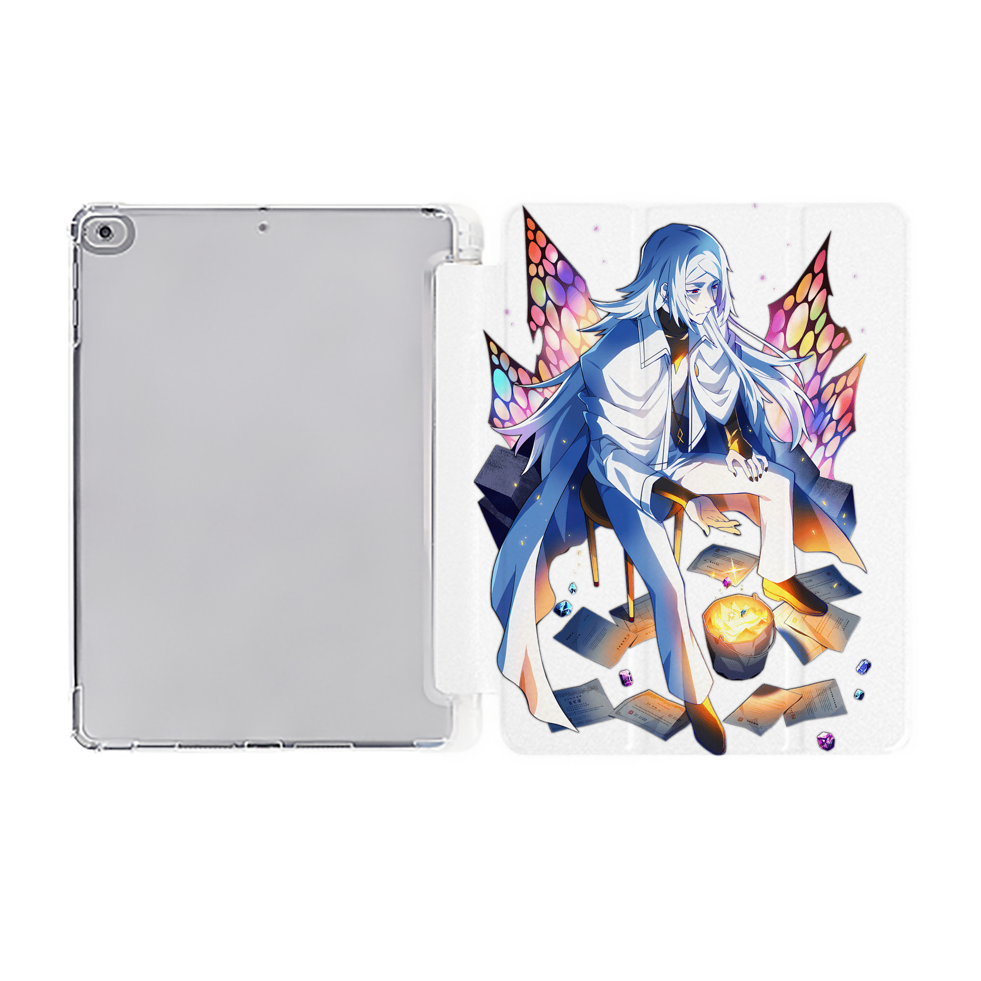 （画像用） 文豪ストレイドッグス Bungo Stray Dogs IPad ケース ペン収納付き 三つ折りスタンド PUレザー×シリコン 対応機種9.5/10.5/10.9インチ